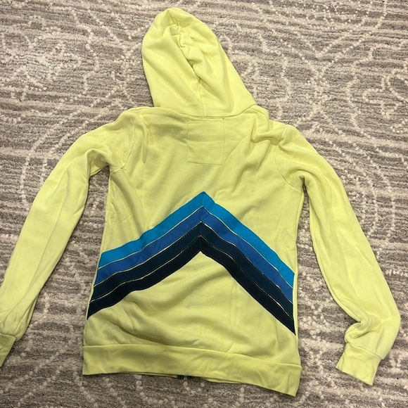 Neon yellow Aviator Nation zip up in perfect condition! - Picture 4 of 5